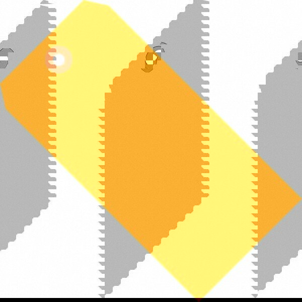 Blank Tag: 4-1/4'' High, Fluorescent Orange, Synthetic Paper